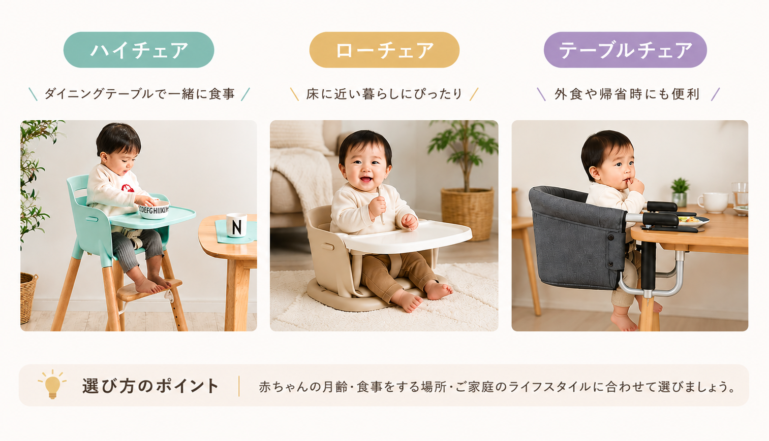 3種類それぞれの特徴とメリット