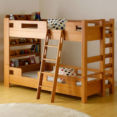 業務用　宮付き　コンパクト　二段ベッド　G★SOLID Mini　H147cm　梯子有