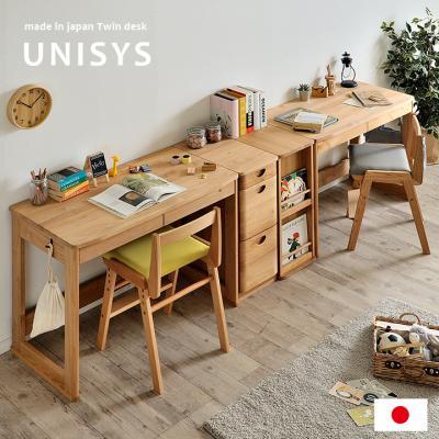 国産 ツインデスク UNISYS(ユニシス) アルダー無垢材使用 杉工場