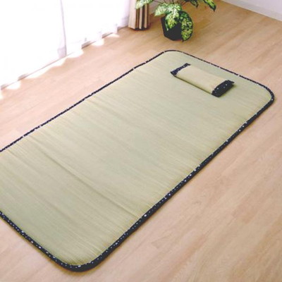 日本製 い草 ごろ寝マット しぐれ無染土マット 枕付 88×180cm