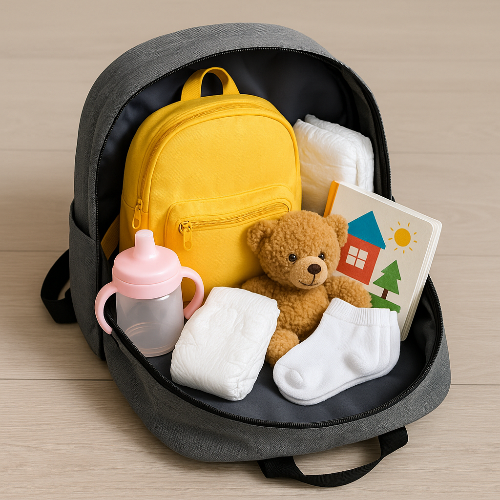 防災リュックに子供用アイテムを収納