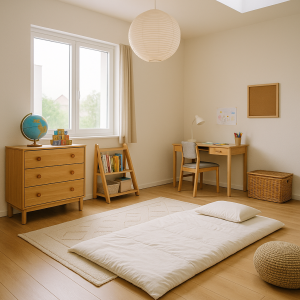 子供部屋はベッド置かないという選択｜広く使えて掃除もラク、成長に合わせて柔軟に使うレイアウト術