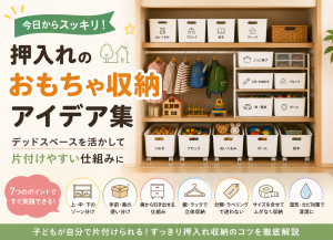 押入れのおもちゃ収納を奥行きまで使いやすくするコツ