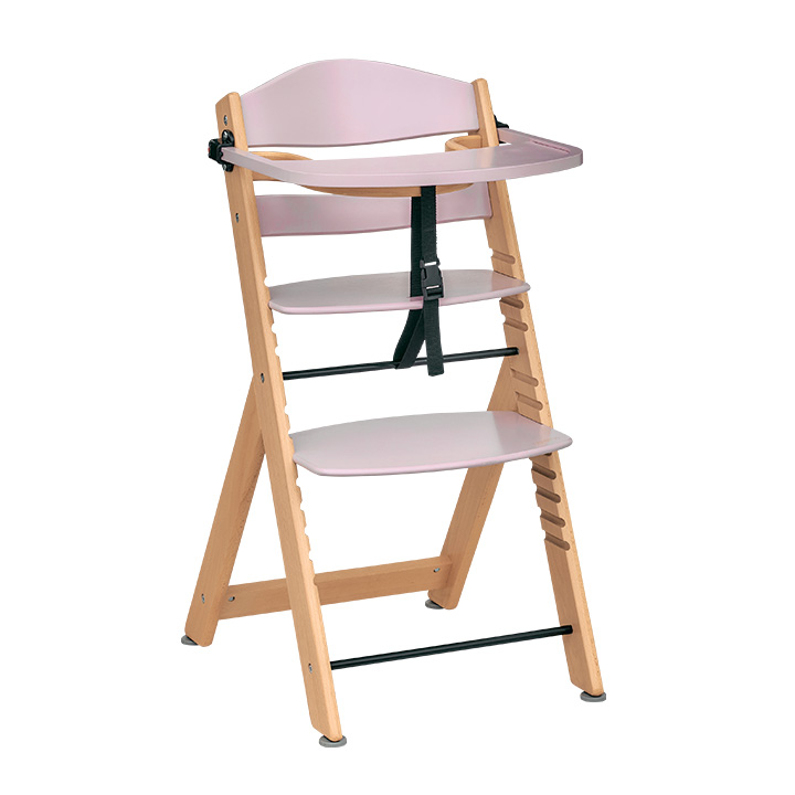 ベビーチェア/子供椅子 落下防止ベルト付 ピンク