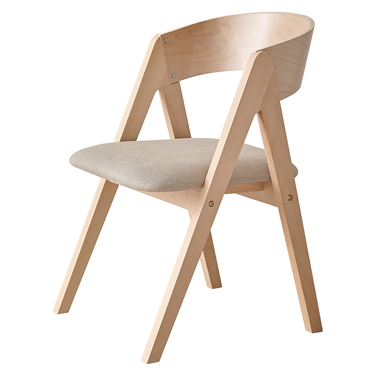 ダイニングチェア 2脚セット 同色 木製 北欧風 MI-8637 2色対応の通販