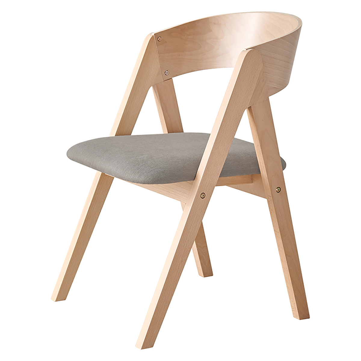 ダイニングチェア 2脚セット 同色 木製 北欧風 MI-8637 2色対応の通販