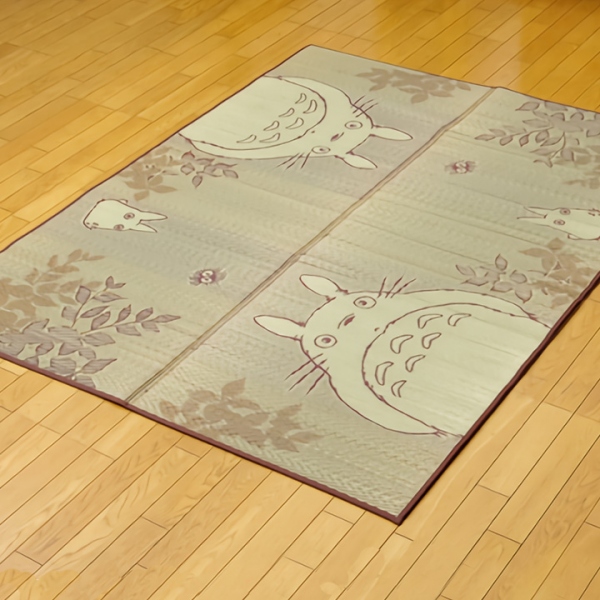 国産 い草ラグカーペット となりのトトロ「森のトトロ」約140x180cmの