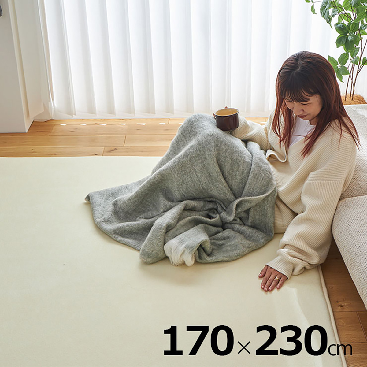ラグ 下敷き 防音 ラグマット 170x230cm ピタリプレミアム ホット