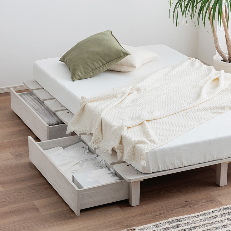 ベッドフレーム シングル マットレスセット ステージベッド＋専用