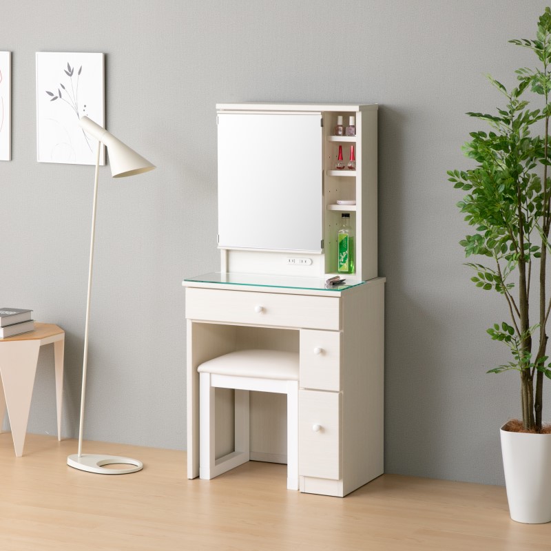 1面ドレッサー 幅60cm PANELA2(パネラ2) 2色対応の通販情報 - 家具通販