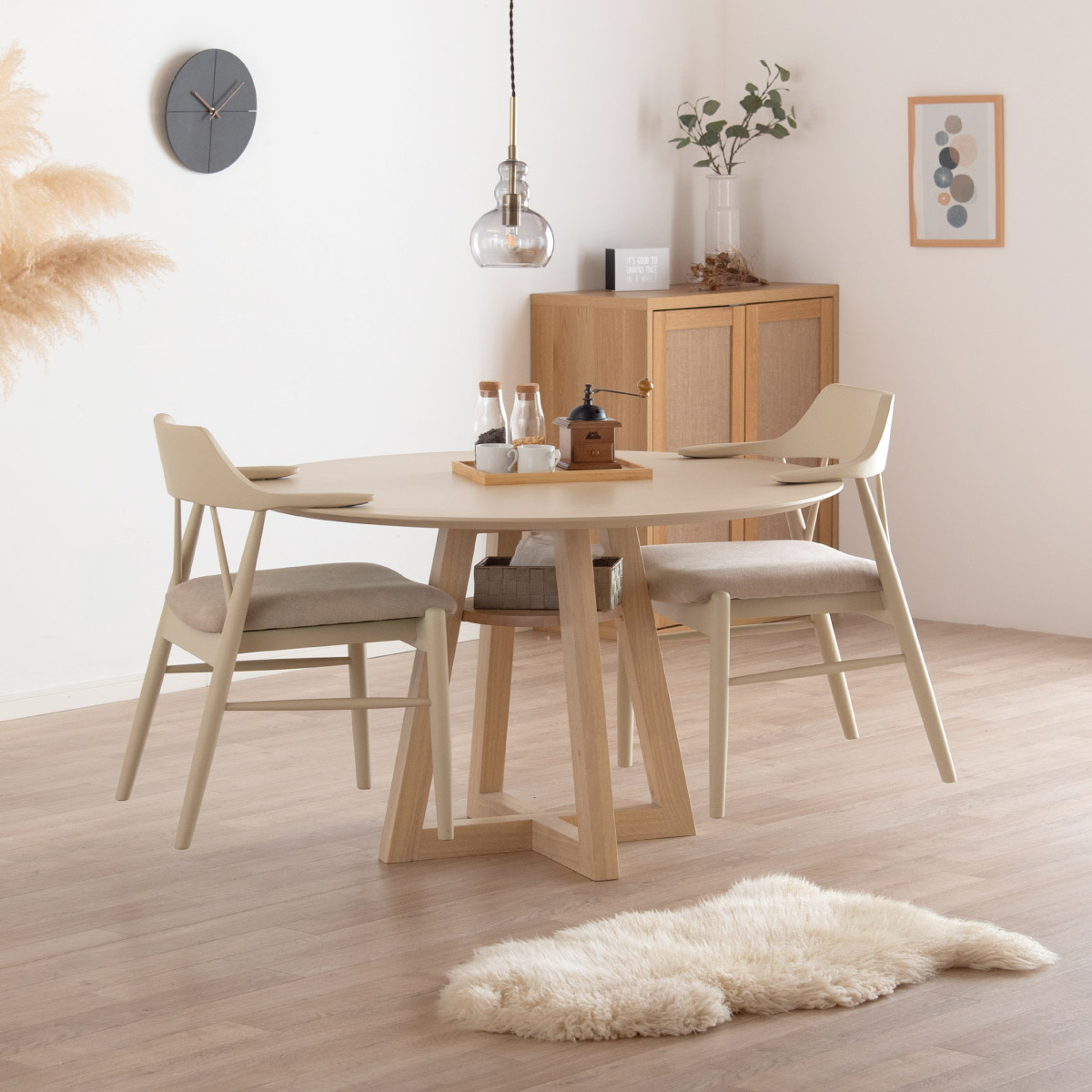 ダイニングチェア ダイニングチェアー 白 北欧 チェア 1人掛け Sirois