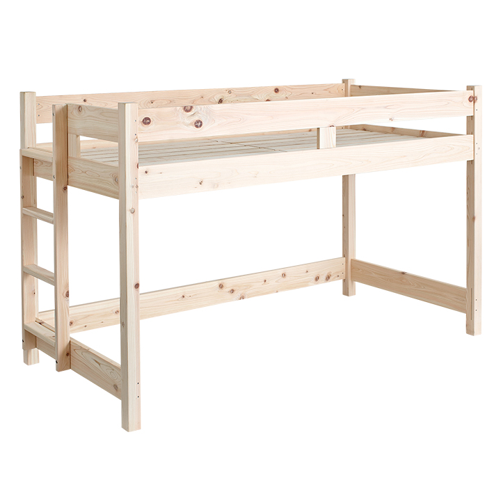 【CUOPiO LOFT】檜　コンパクトロフトベッド　送料込み♪ 5年保証 国産 コンパクト ロフトベッド CUOPiO Loft(クオピオロフト