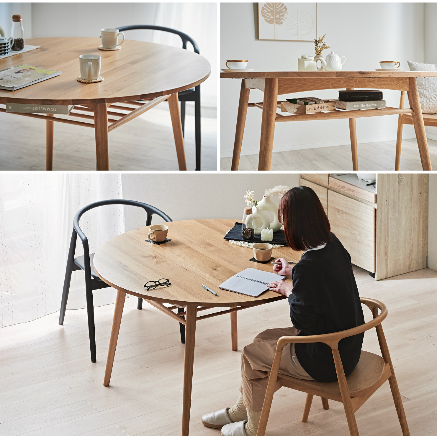 丸テーブル　直径120cm ダイニングテーブル 丸テーブル 直径120cm 単品 Heather(ヘザー)の通販