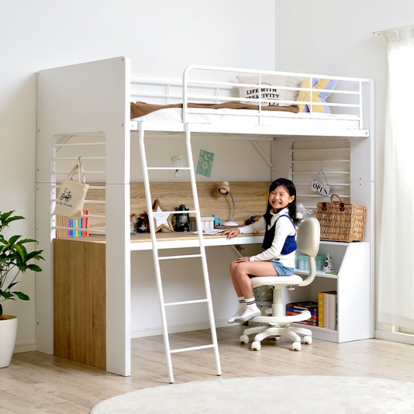 ロフトシステムベッド RESOL(リソル) ブラック/ウィンテージオーク 06141129_5d0306807fc6a.jpg