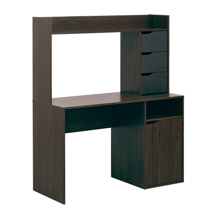 上置棚付き シンプルデスク kiefer(キーファー) 幅120cm 3色対応の通販