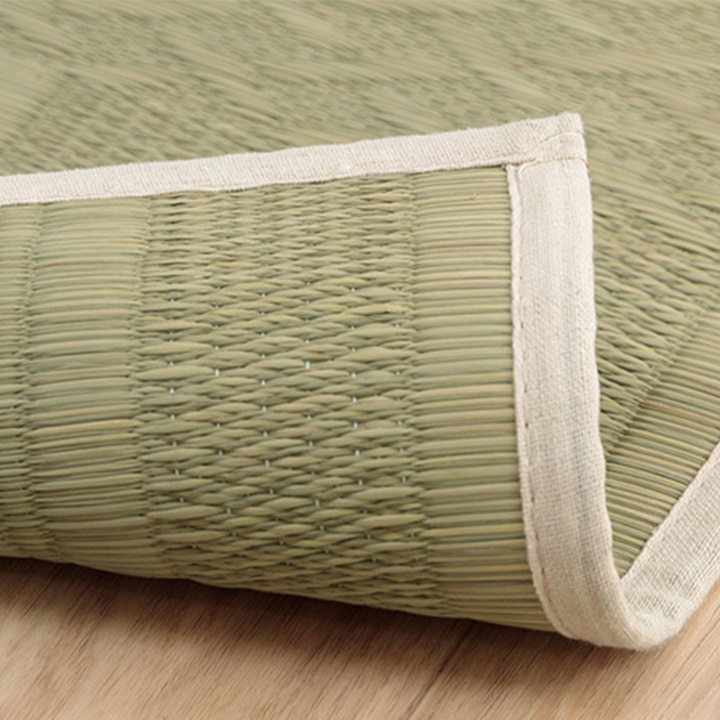 上敷き い草カーペット市松模様 261x352cm 江戸間６畳 ラグ（183） い草マット 純国産 い草上敷きカーペット 草津 江戸間6畳