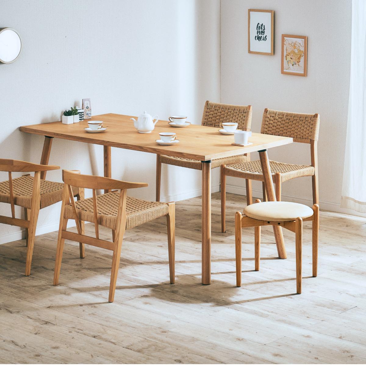 スツール 木製 スタッキング 丸椅子 チェア 2脚セット Morris(モリス