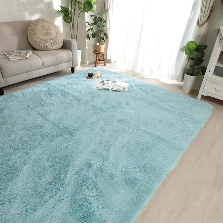 ラグ シャギーラグ 130x190cm シフォン 10色対応 滑り止め付きの通販