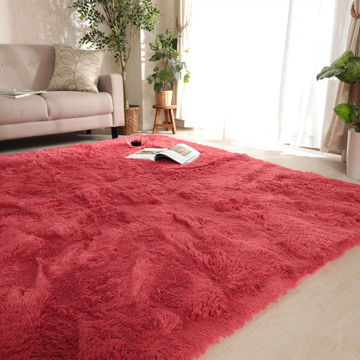 ラグ シャギーラグ 130x190cm シフォン 10色対応 滑り止め付きの通販