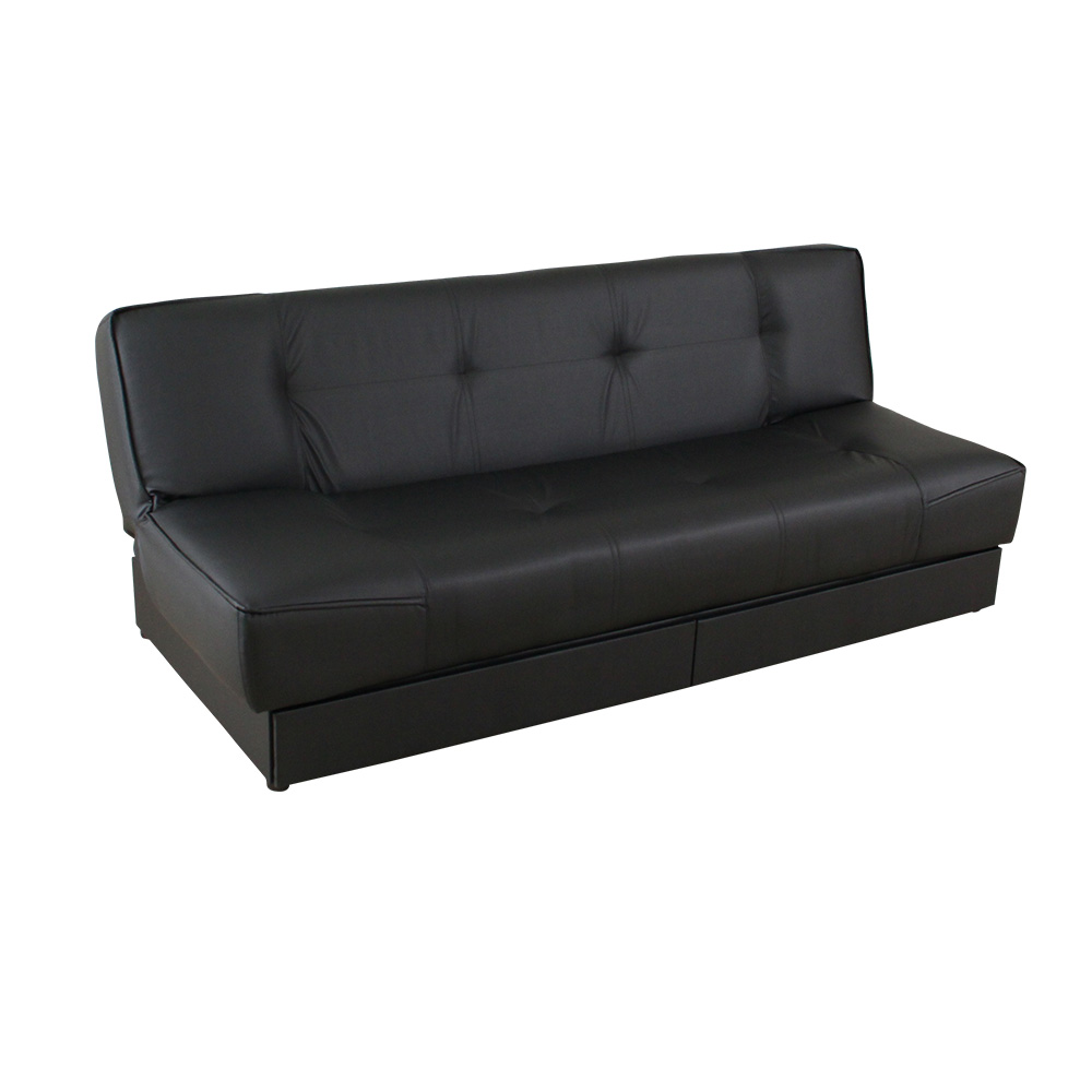 全国一律送料★４WAY★ベットになるリクライニングソファ×ベット【ブラック】 4WAYソファーベッド/セパレートソファー リクライニングソファ 3段階