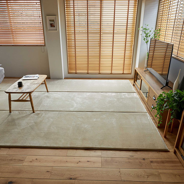 ラグ 洗える さらふわ大判ラグ 352x352cm ホリデープラス 3色対応