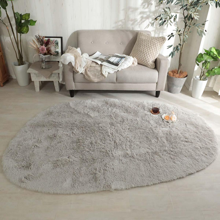 ラグ シャギーラグ 130x190cm 異形 シフォン 8色対応 滑り止め