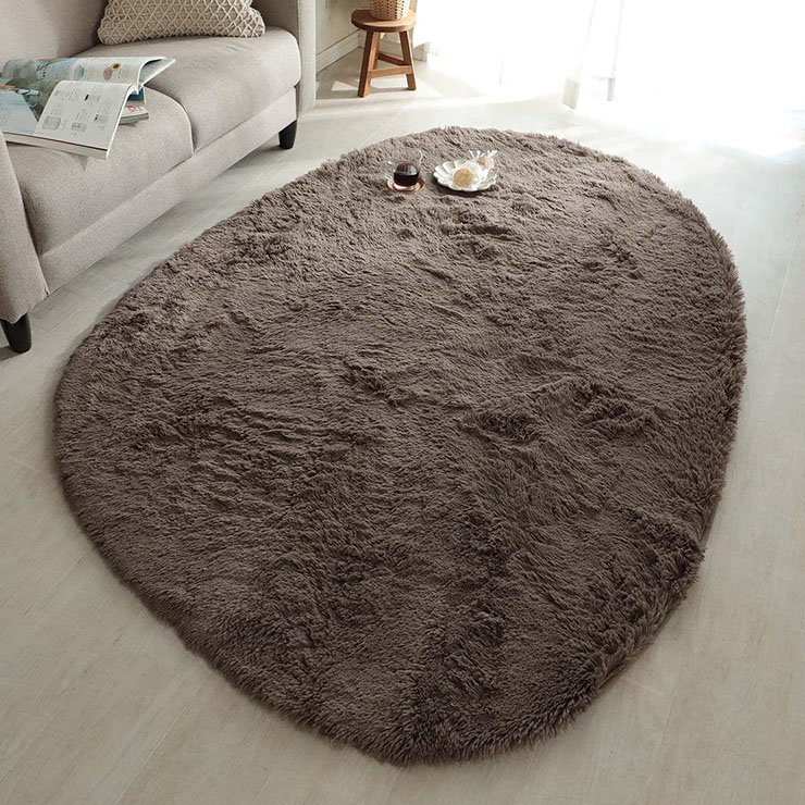 ラグ シャギーラグ 130x190cm 異形 シフォン 8色対応 滑り止め付きの