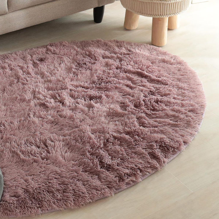 驚きの価格が実現！ ラグ 滑り止め 8色対応 シフォン 楕円形 90x130cm シャギーラグ ラグ・カーペット