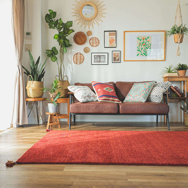 ラグ カーペット 130x190cm ウールラグ アヤカ 6色対応 ホット