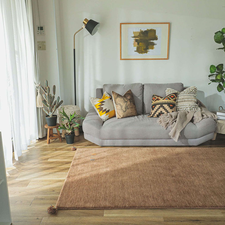 ラグ カーペット 130x190cm ウールラグ アヤカ 6色対応 ホット