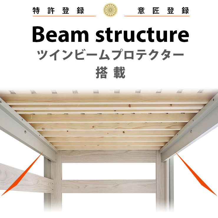 特許構造 ロフトベッド ロータイプ honey(ハニー) 4色対応の通販情報