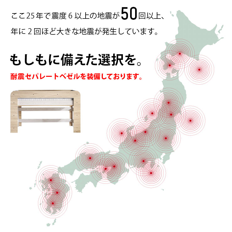 特許構造 ロフトベッド ロータイプ honey(ハニー) 4色対応の通販情報