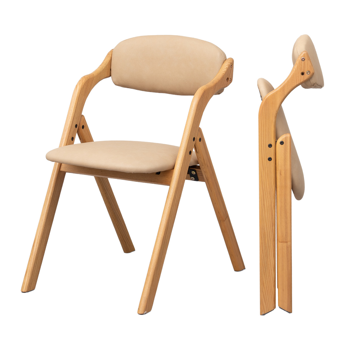 ベージュ キャンバス 折りたたみチェア 折りたたみチェア 完成品 Jepsen(ジェプセン) 2タイプ対応の通販情報