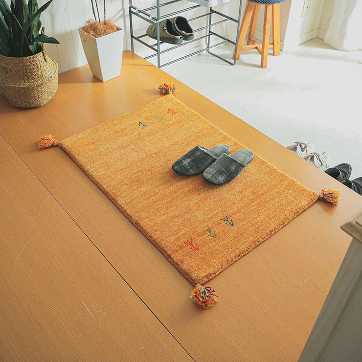 玄関マット 40x60cm アヤカ 6色対応 ホットカーペット 床暖房対応の