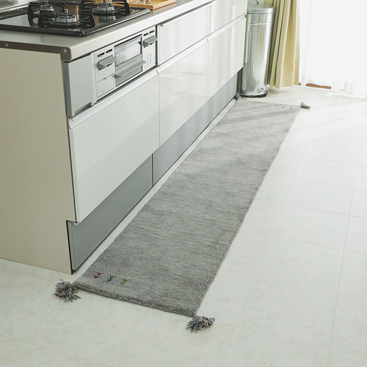 キッチンマット 45x180cm アヤカ 6色対応 ホットカーペット 床暖房対応