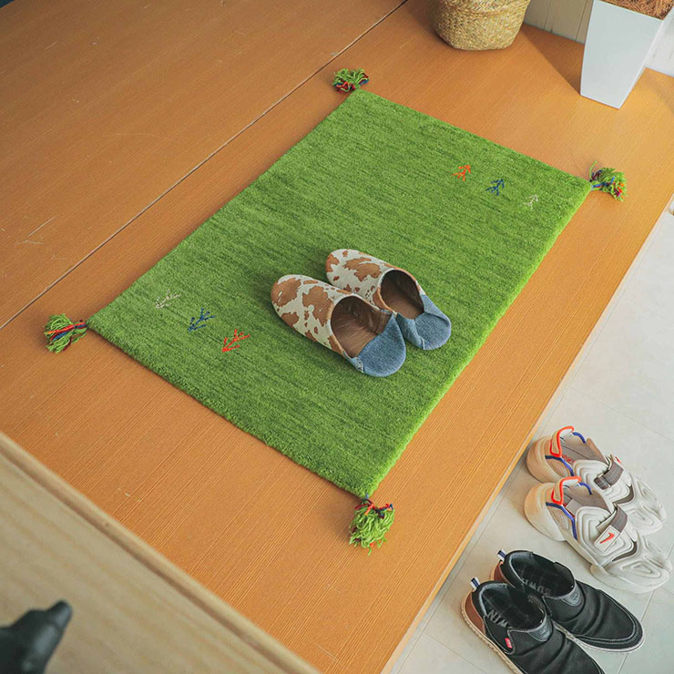 玄関マット 60x90cm アヤカ 6色対応 ホットカーペット 床暖房