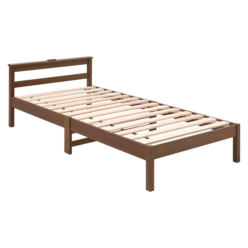 ベッド シングルベッド すのこベッド 宮棚 2口コンセント付き WB-7801S