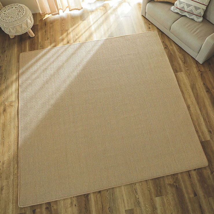 サイザル麻ラグ 130x190cm レオン 2色対応 滑り止め付きの通販情報
