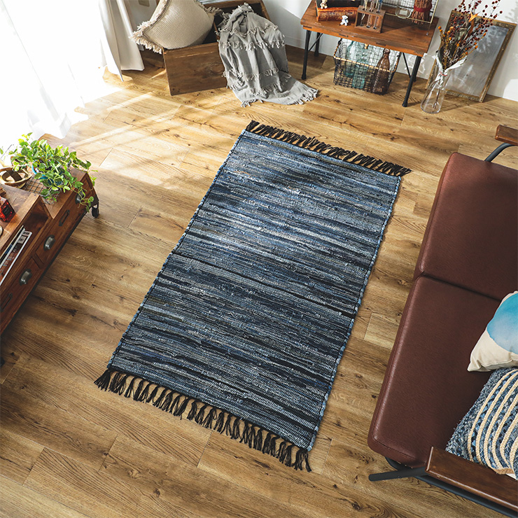 ラグ カーペット 90x150cm デニムラグ メーア ホットカーペット 床暖房 