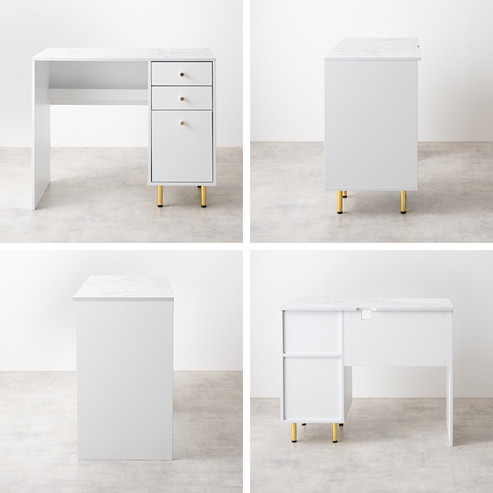 デスク 机 パソコンデスク 幅90cm 引き出し付き Camila(カミラ)の通販