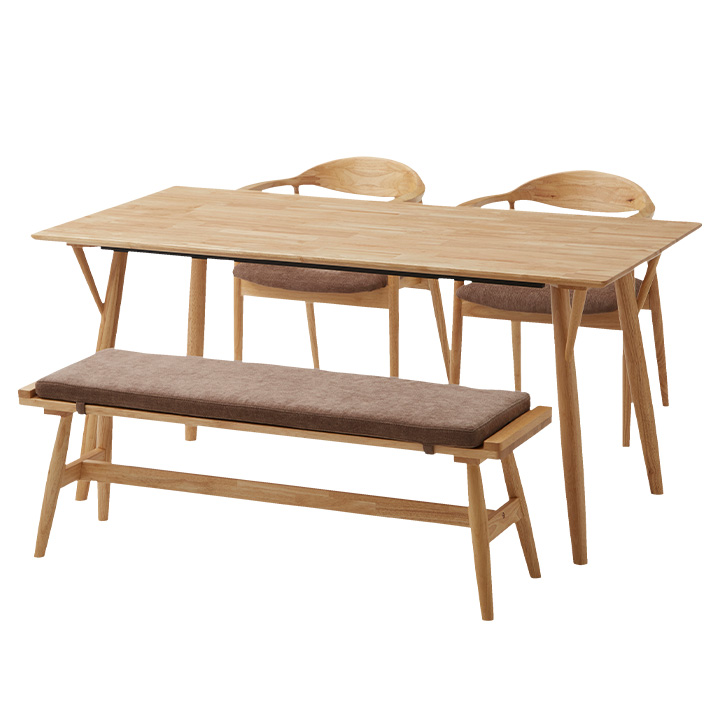 Maylueng ダイニングテーブル ダイニング4点セット 幅155cm Mild(ミルト) 2色対応の通販情報