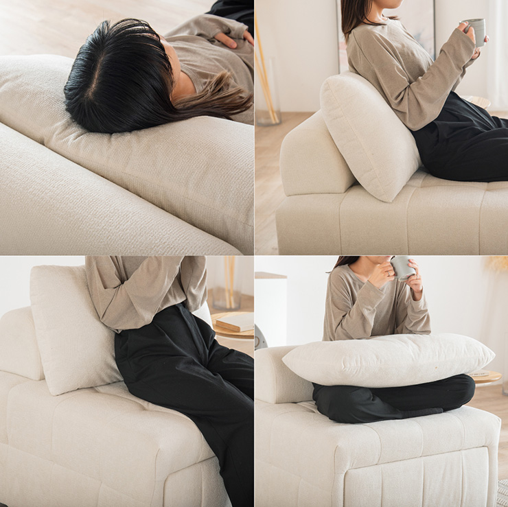1Pカウチソファ 3way切り替え Nicot(ニコット) 2色対応 完成品の通販