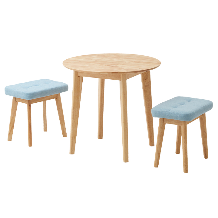 円形ダイニング3点セット 幅75cm Cocotte3(ココット3) 4色対応の通販