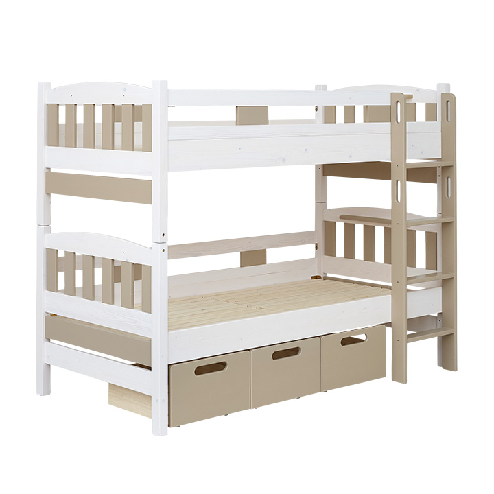 引き出し収納付き 二段ベッド EMMA(エマ) 3色対応の通販情報 - 家具