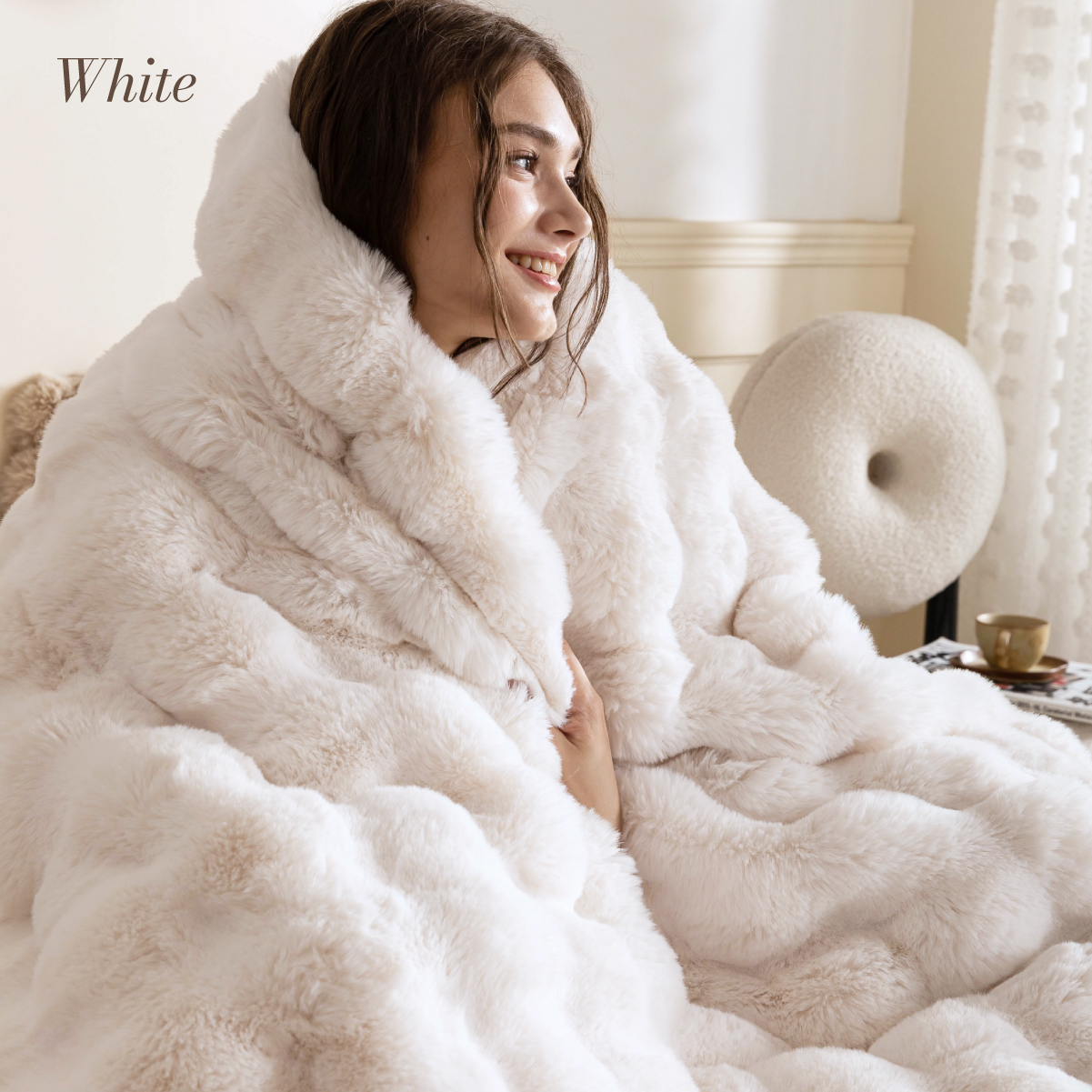 毛布NERUSダブルホワイト 楽天市場】【ZIP!キテルネで紹介されました！】 毛布 NERUS