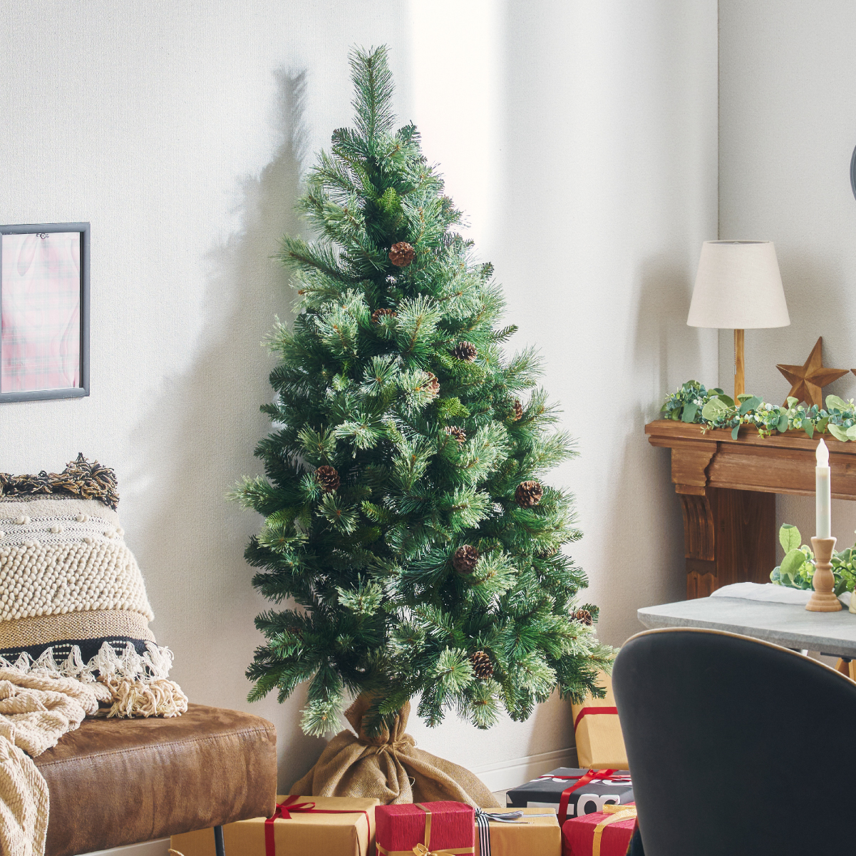 【1度利用！】●●木枠付き　Xmasツリー●●スリムタイプ　150ｃｍ● 1度利用！】○○木枠付き Xmasツリー○○スリムタイプ 150cm