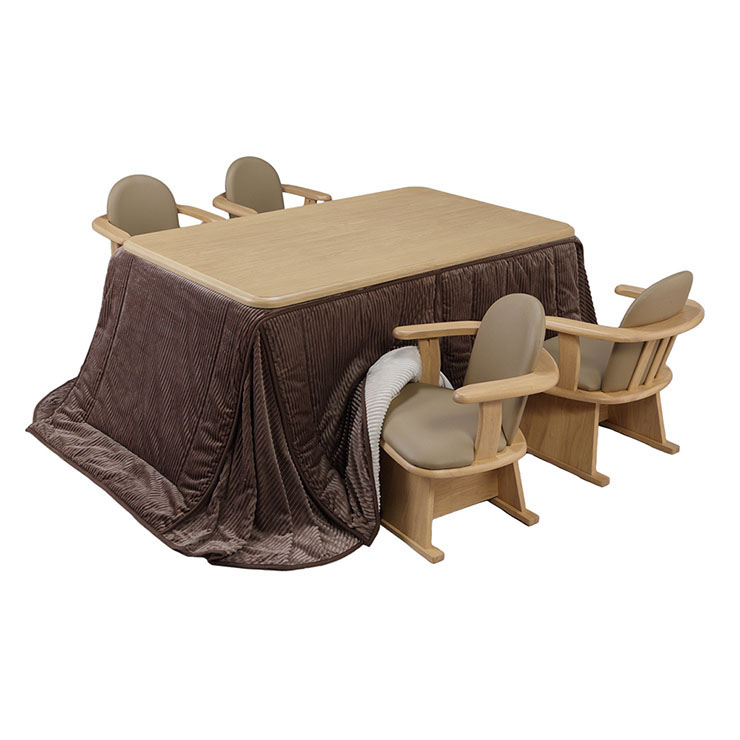 こたつセット 6点セット ダイニングこたつ アコード 150x90cm +専用省 こたつセット 6点セット ダイニングこたつ アコード 150x90cm +専用省
