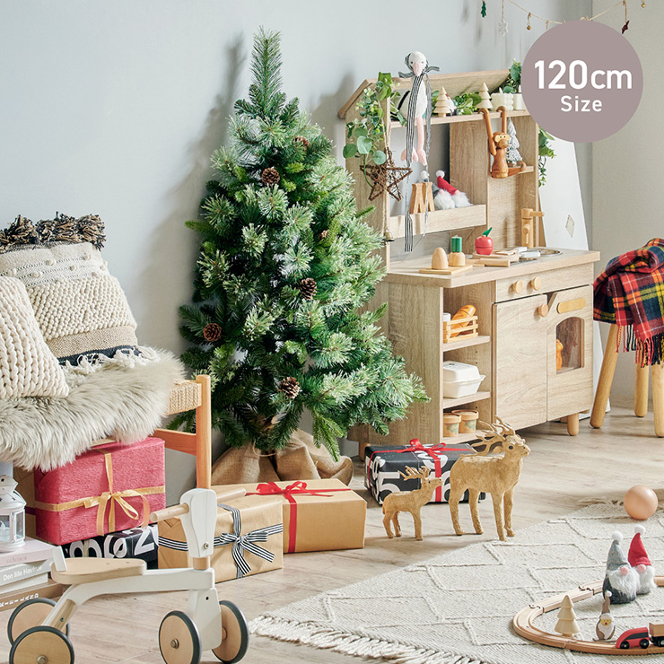 Sakuさん専用 クリスマスリーフ 2way！ハーフ コーナー】クリスマスツリー Luminous(ルミナス) 120cm