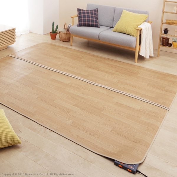日本製 木目調カーペット Woody(ウッディ) 250x198cm 3畳用 +ホット