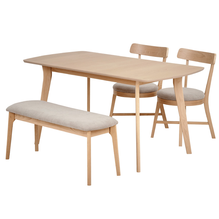 ダイニングテーブルセット 4人掛け 北欧風ダイニング 4点セット Aldeno